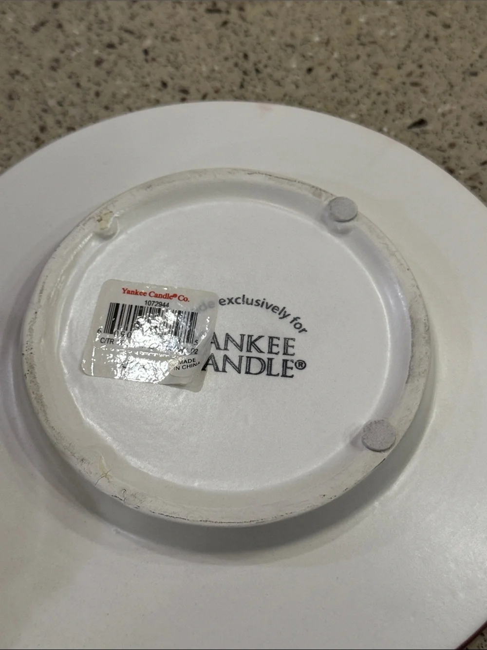Yankee Candle holly leaf & topiary large candle Shade & Plate Set